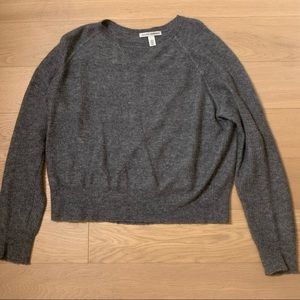 Autumn Cashmere Charcoal Cashmere Sweater — SMALL